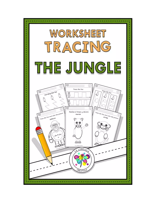 Worksheets Tracing Activities Jungle Animals Craft