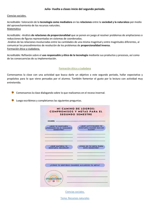 6to CC-SC: Aprovechamiento de recursos naturales y proporcionalidad directa/inversa
