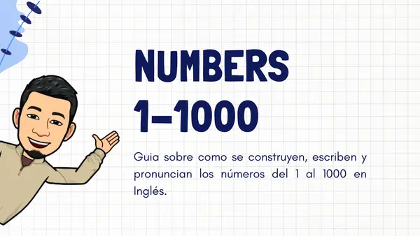 Numbers from 1 to 1000 - Numeros del 1 al 1000