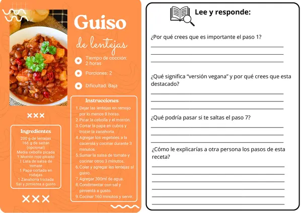 Comprensión lectora para la vida diaria