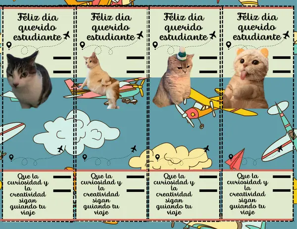Recuerdos para el día del estudiante (16 gatitos distintos para regalar un lápiz)