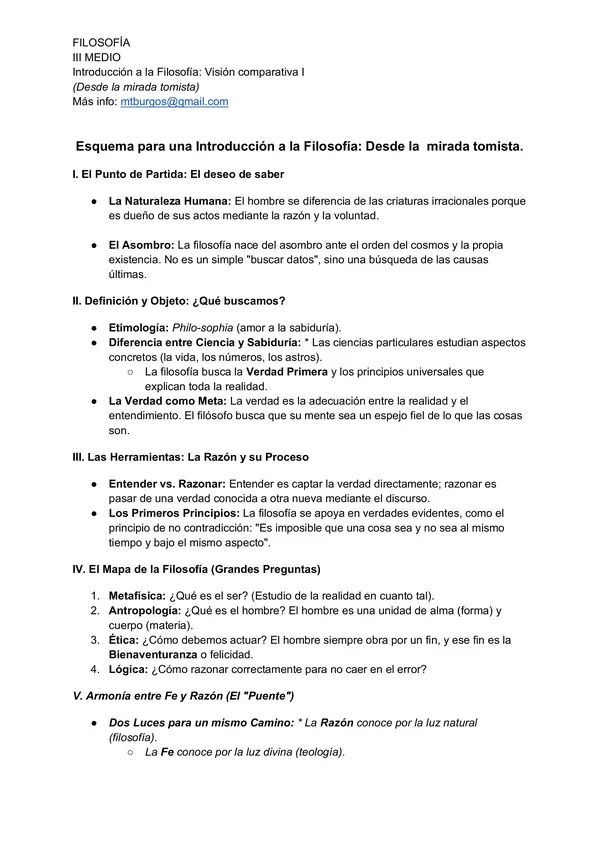 Introducción a la Filosofía: comparativa 1