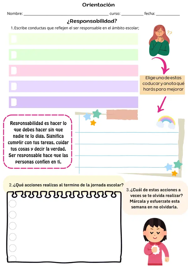 Ficha lista para usar: Hábitos y Actitudes Positivas
