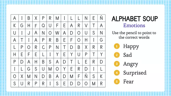 Alphabet soup emotions and feelings