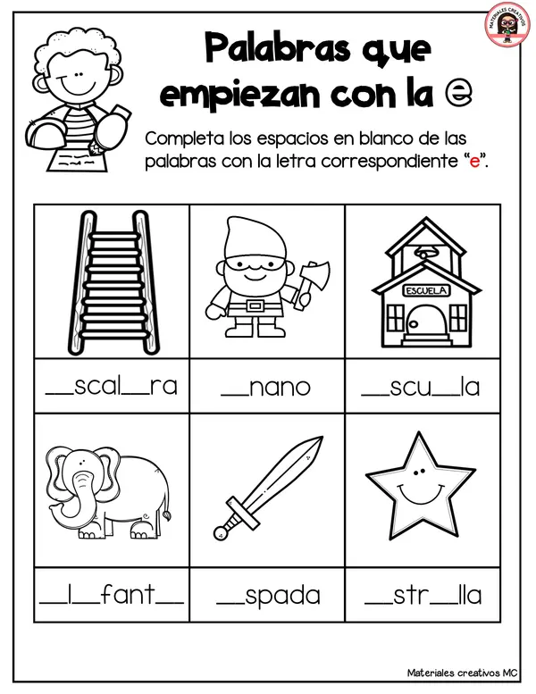 Palabras que comienzan con las vocales