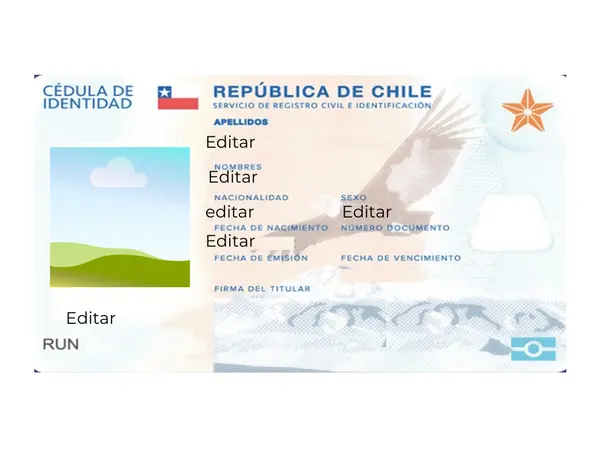 Cedulas Chilenas editables 