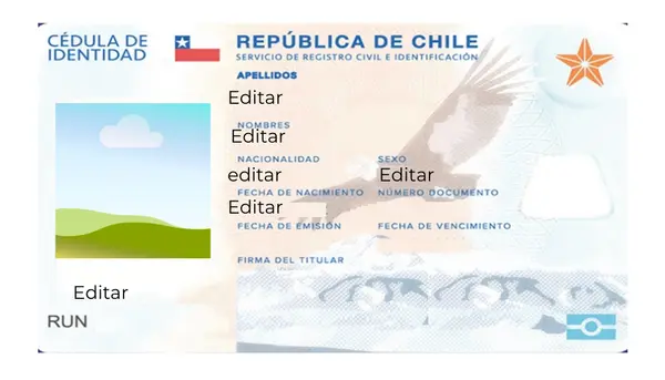Cedulas Chilenas editables 
