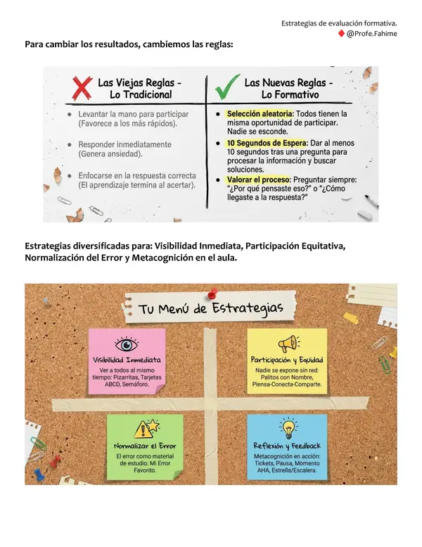 Estrategias de evaluación formativa - Guía y material imprimible.