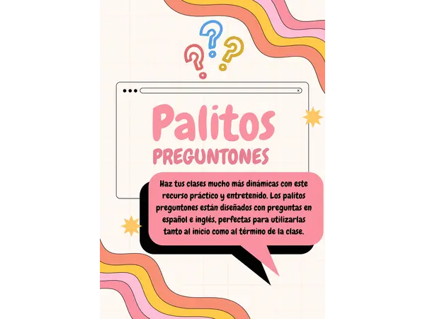 Palitos preguntones (español/inglés)