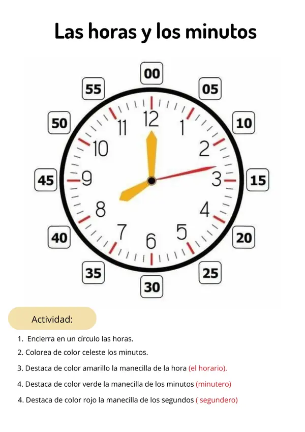 Cuadernillo de trabajo unidades de medidas del tiempo