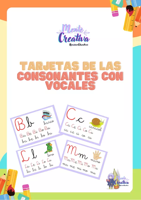 Tarjetas De Sílabas Profesocial 0777