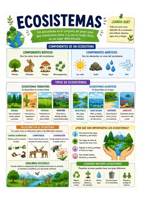 Póster educativo: Los ecosistemas