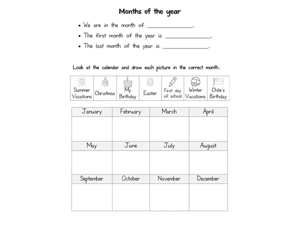 "Months of the year"