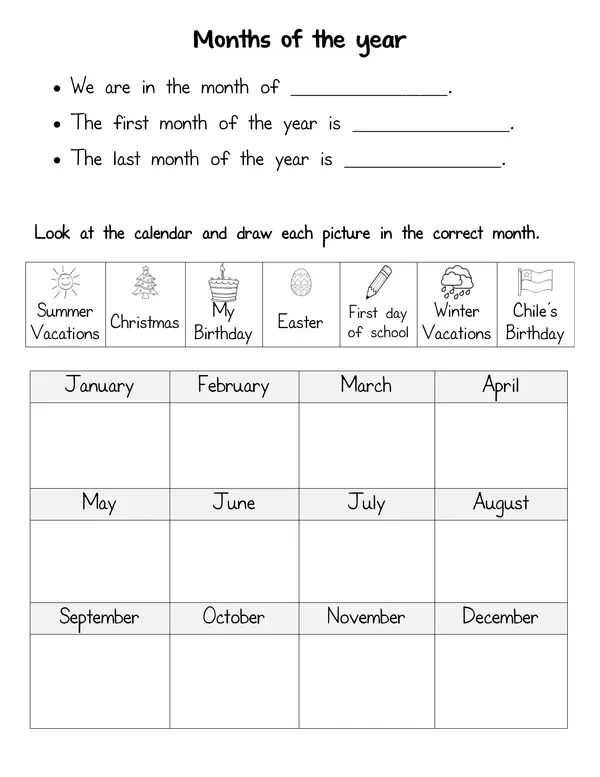 "Months of the year"