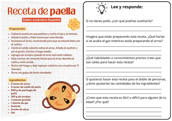 Comprensión lectora para la vida diaria