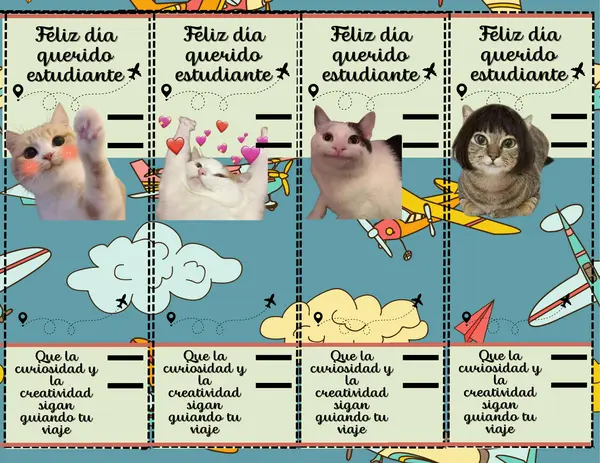 Recuerdos para el día del estudiante (16 gatitos distintos para regalar un lápiz)