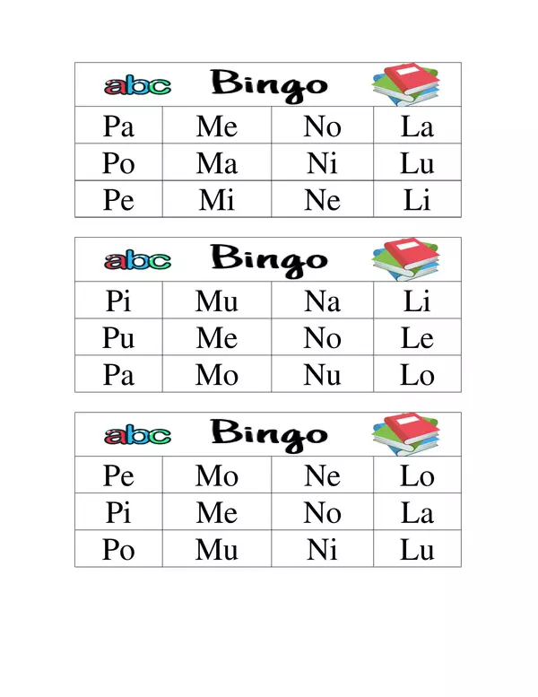 Bingo Silabico