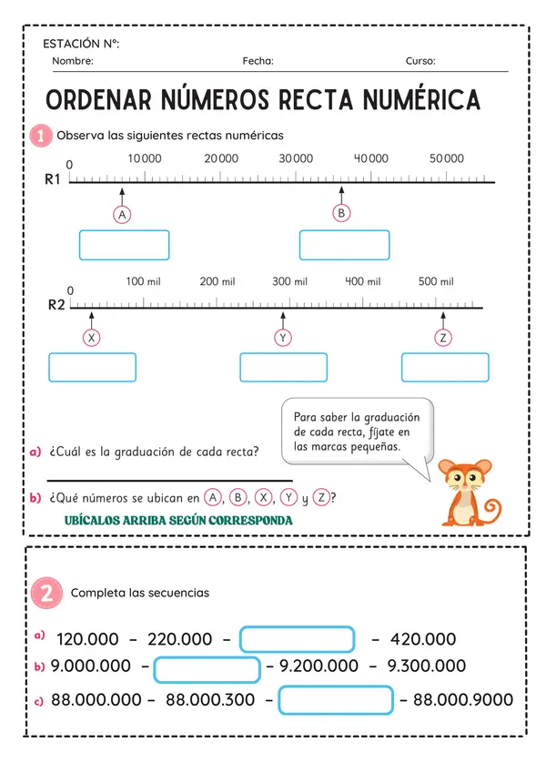 ORDENAR Y COMPARAR NÚMEROS