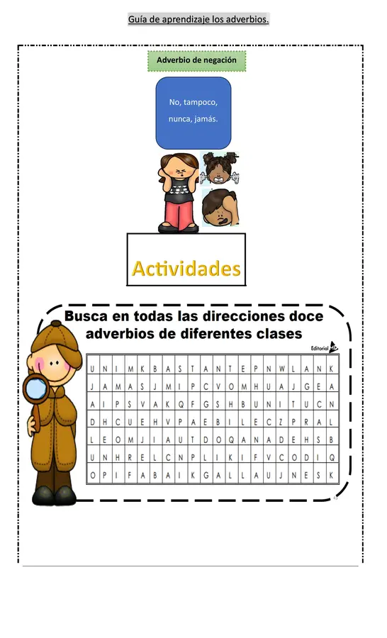 Guía de aprendizaje los adverbios 