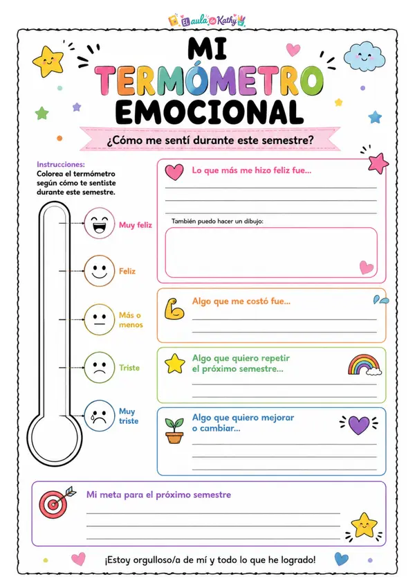 MI TERMÓMETRO EMOCIONAL SEMESTRAL