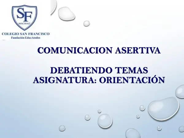 COMUNICACIÓN ASERTIVA 