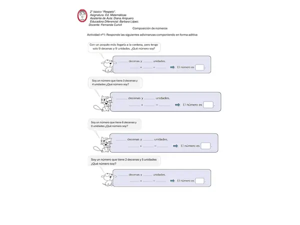 Composición aditiva de números