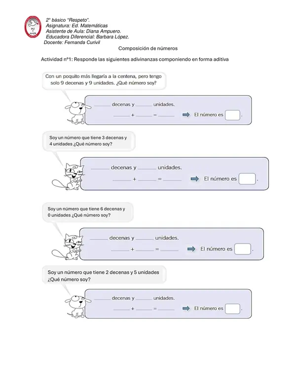 Composición aditiva de números