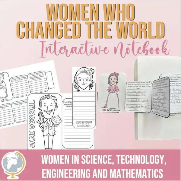 Women's History Month interactive notebook Women in STEM