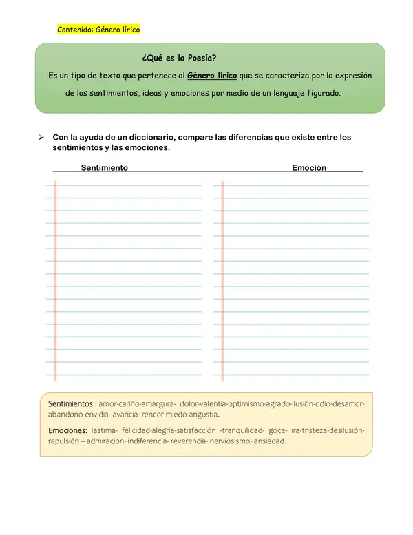 Guia de aprendizaje de Género Lírico.