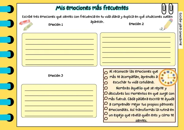 Cuadernillo: Escribe tus emociones