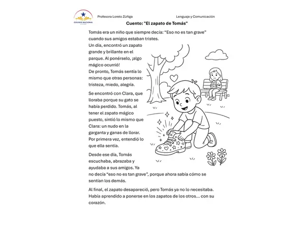 Cuento sobre la empatía: el zapato de Tomás.