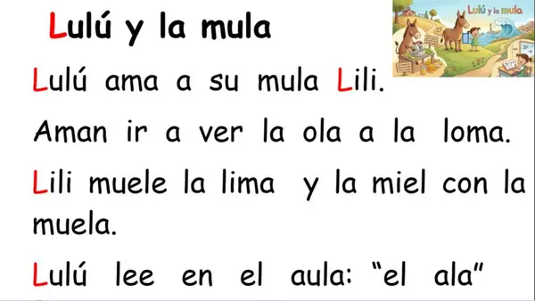 Powerpoint letra L y P: Lenguaje 1ero