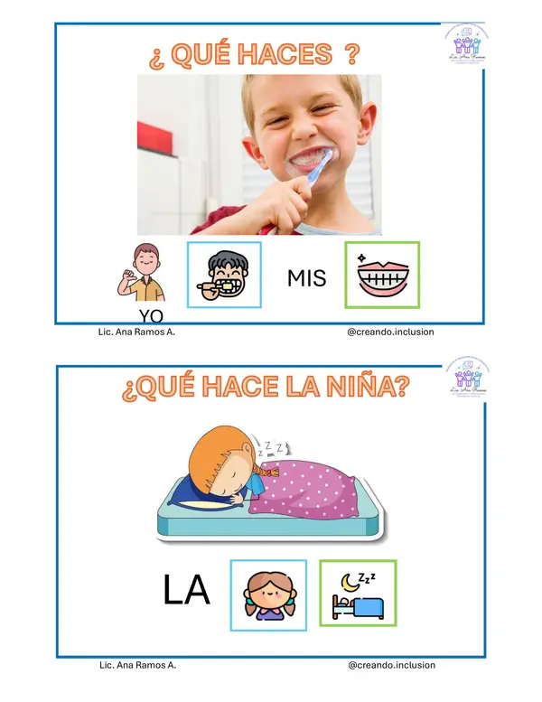 Morfosintáctico - vocabulario de aseo