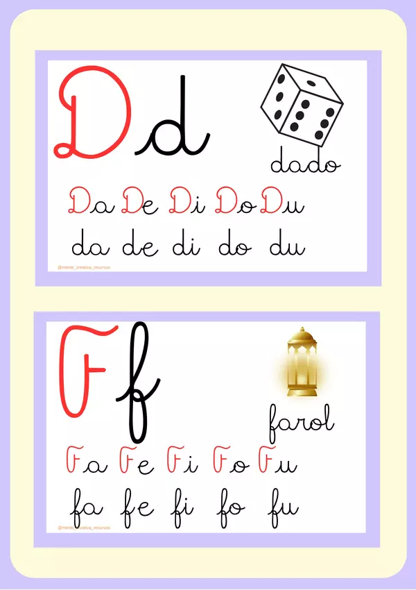 Tarjetas de sílabas