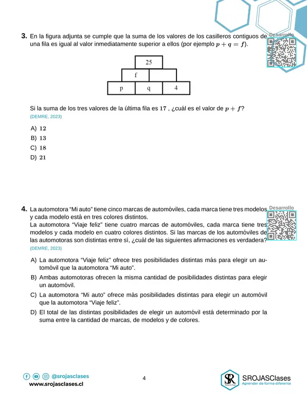 PAES Regular Competencia Matemática 1 - Admisión 2022