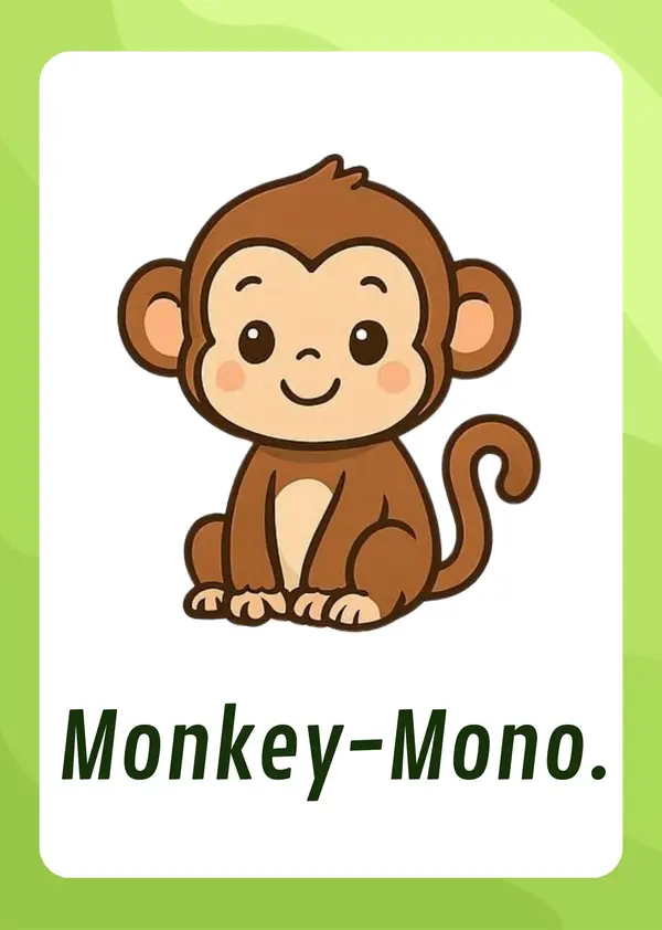 Jungle friends-Tarjetas-flashcards imprimibles. Inglés-Español.