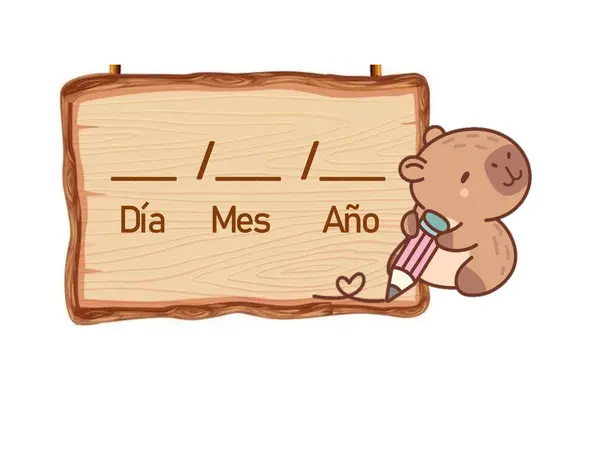 Material para imprimir registro de la fecha