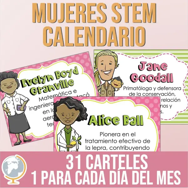 Mes internacional de la Mujer - Mujeres STEM Calendario