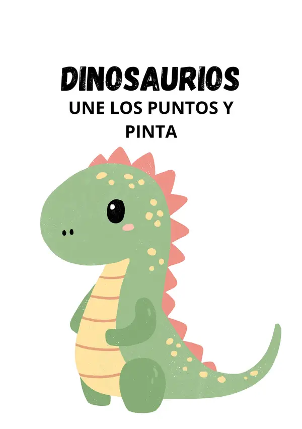 Dinosaurios: Une los puntos (según el orden de los números) y pinta
