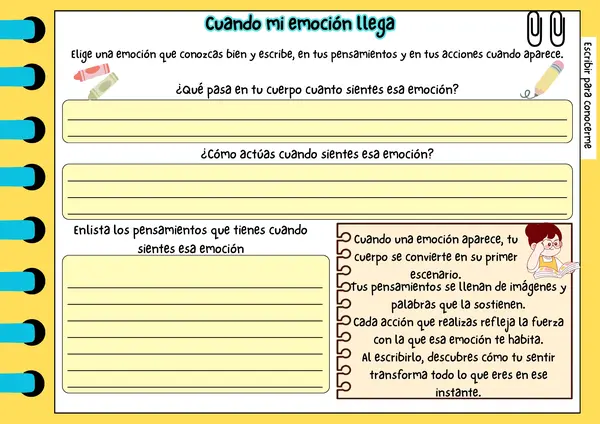 Cuadernillo: Escribe tus emociones