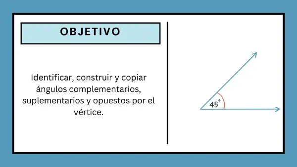 Ángulos complementarios y suplementarios
