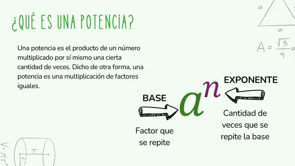 Potencias, Logaritmos y propiedades