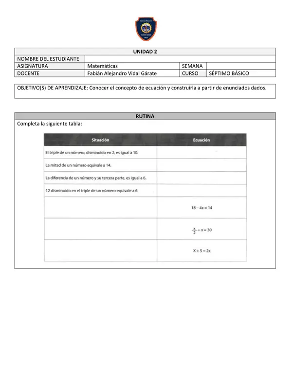 Ejercicios y problemas de ecuaciones de primer grado