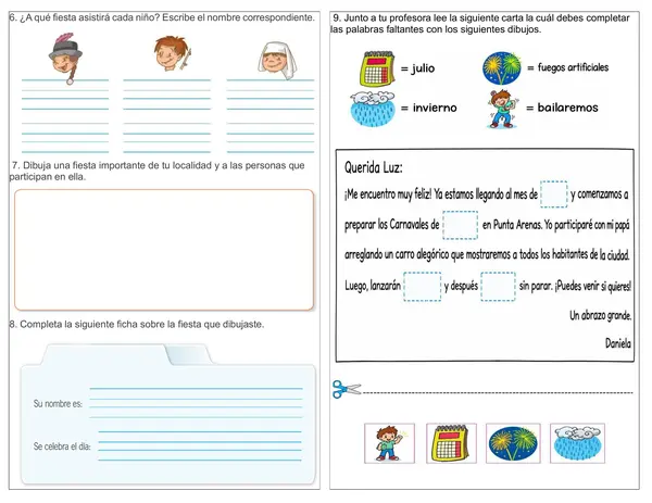 Guía 1° básico de historia "Nuestras fiestas tradicionales"