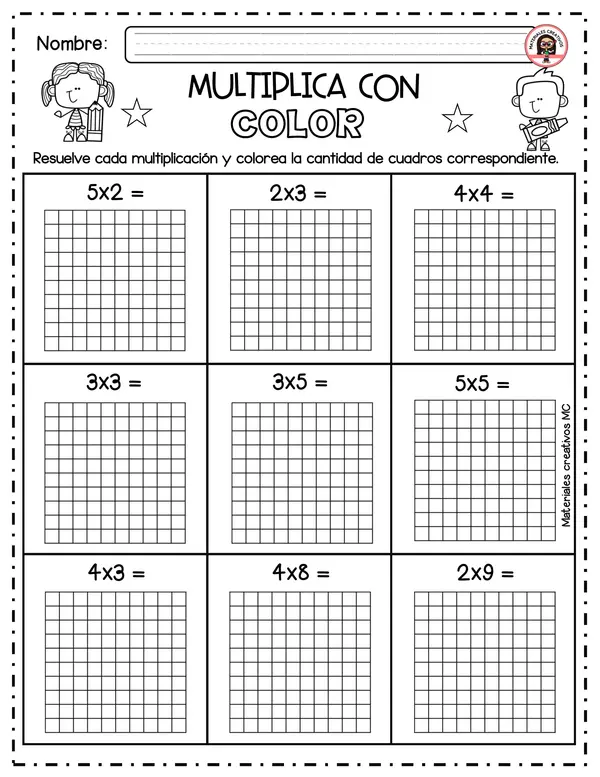 ACTIVIDADES PARA REPASAR LAS TABLAS DE MULTIPLICAR 