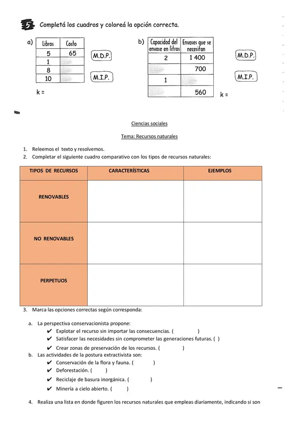 6to CC-SC: Aprovechamiento de recursos naturales y proporcionalidad directa/inversa