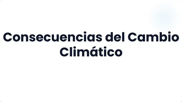 consecuencias del cambio climático