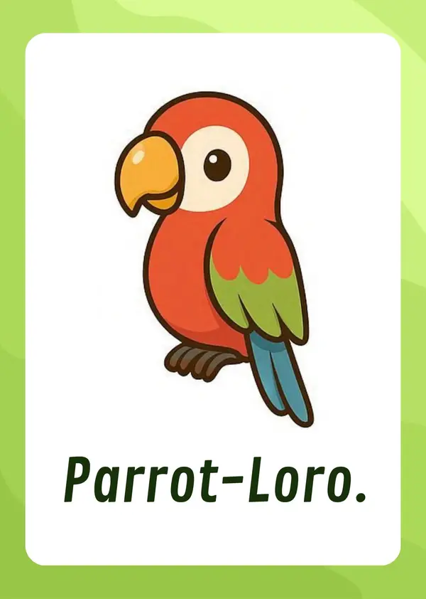 Jungle friends-Tarjetas-flashcards imprimibles. Inglés-Español.