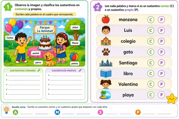 sustantivos propios y comunes 2