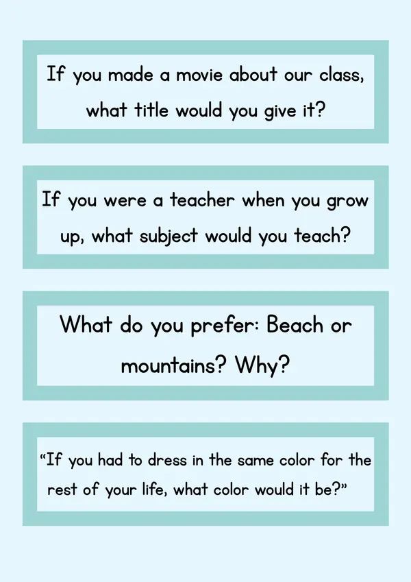 Icebreaker questions 